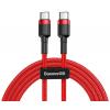 BASEUS καλώδιο USB Type-C CATKLF-G09, 3A 60W, PD2.0, 1m, κόκκινο | Αξεσουάρ κινητών | elabstore.gr