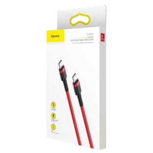 BASEUS καλώδιο USB Type-C CATKLF-G09, 3A 60W, PD2.0, 1m, κόκκινο | Αξεσουάρ κινητών | elabstore.gr