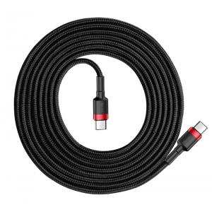 BASEUS καλώδιο USB Type-C CATKLF-G91, 3A 60W, PD2.0, 1m, μαύρο-κόκκινο | eLabstore.gr BASEUS καλώδιο USB Type-C CATKLF-G91, 3A 60W, PD2.0, 1m, μαύρο-κόκκινο | Αξεσουάρ κινητών | elabstore.gr