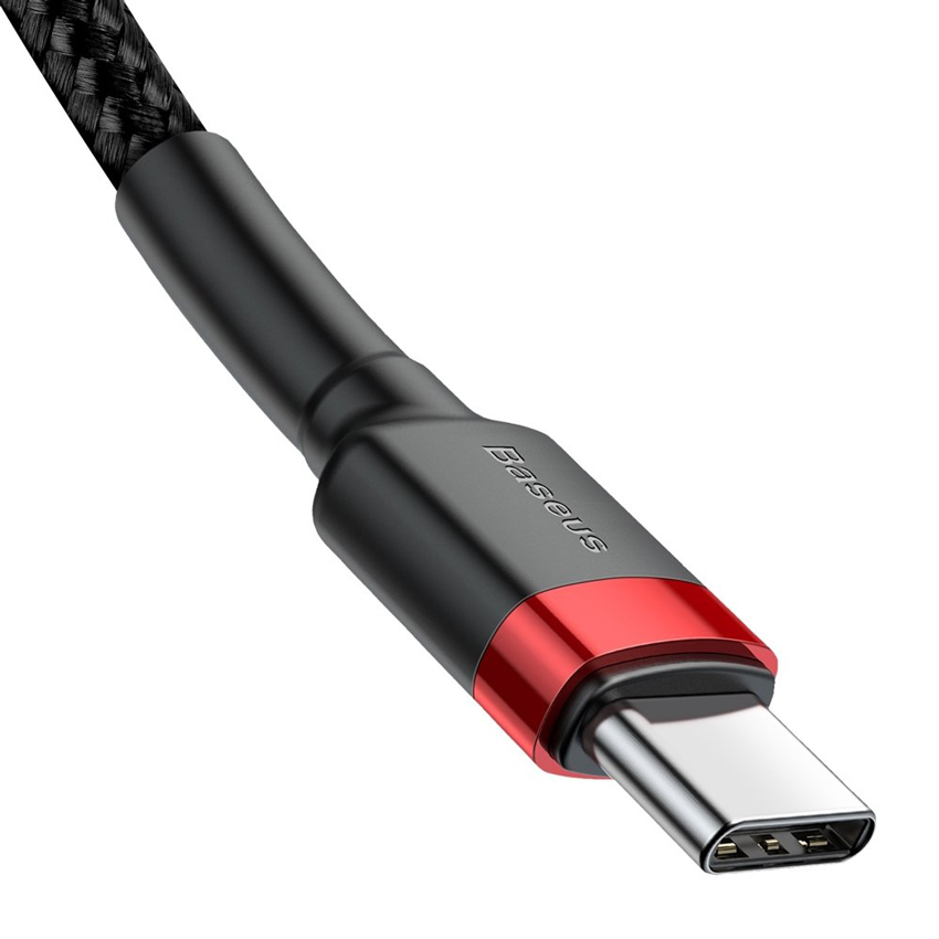 BASEUS καλώδιο USB Type-C CATKLF-G91, 3A 60W, PD2.0, 2m, μαύρο-κόκκινο | eLabstore.gr BASEUS καλώδιο USB Type-C CATKLF-G91, 3A 60W, PD2.0, 2m, μαύρο-κόκκινο | Αξεσουάρ κινητών | elabstore.gr