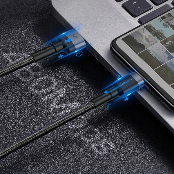 BASEUS καλώδιο USB σε USB Type-C CATKLF-PG1, 5A 40W, double-sided, 1m | eLabstore.gr BASEUS καλώδιο USB σε USB Type-C CATKLF-PG1, 5A 40W, double-sided, 1m | Αξεσουάρ κινητών | elabstore.gr