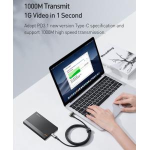 BASEUS καλώδιο USB Type-C CATPN-01, 5A 100W, PD3.1 Gen2, 1.5m, μαύρο | eLabstore.gr
