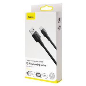 BASEUS καλώδιο USB σε USB Type-C CATSW-F01, VOOC, 5A, 1m, μαύρο | Αξεσουάρ κινητών | elabstore.gr