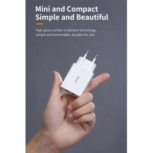 BASEUS φορτιστής τοίχου CCFS-X02, 1x USB Type-C, QC3.0 18W 3A, λευκός | Αξεσουάρ κινητών | elabstore.gr