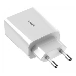BASEUS φορτιστής τοίχου CCFS-X02, 1x USB Type-C, QC3.0 18W 3A, λευκός | Αξεσουάρ κινητών | elabstore.gr