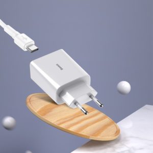BASEUS φορτιστής τοίχου CCFS-X02, 1x USB Type-C, QC3.0 18W 3A, λευκός | Αξεσουάρ κινητών | elabstore.gr