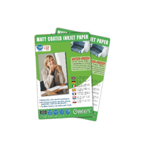 Green GN-mj-110A4-matt coated 1/5 paper (waterproof) 110g 100shts | Χαρτικά & Καθαριστικά | elabstore.gr