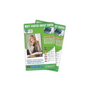 Green GN-mj-110A4-matt coated 1/5 paper (waterproof) 110g 100shts | Χαρτικά & Καθαριστικά | elabstore.gr