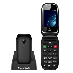 POWERTECH Κινητό Τηλέφωνο Sentry Global PTM-19, SOS Call, φακός, μαύρο | Mobile Συσκευές | elabstore.gr