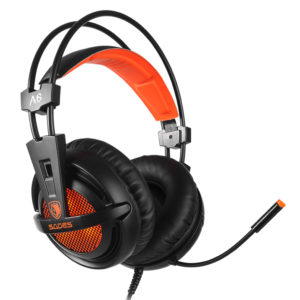 SADES Gaming Headset A6, multiplatform, USB, LED, μαύρα | Συνοδευτικά PC | elabstore.gr
