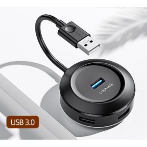 USAMS USB hub SJ414 USB 3.0, 1x USB 3.0, 3x USB 2.0, 1m, μαύρο | eLabstore.gr USAMS USB hub SJ414 USB 3.0, 1x USB 3.0, 3x USB 2.0, 1m, μαύρο | Συνοδευτικά PC | elabstore.gr