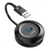 USAMS USB hub SJ414 USB 3.0, 1x USB 3.0, 3x USB 2.0, 1m, μαύρο | Συνοδευτικά PC | elabstore.gr