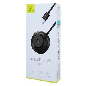 USAMS USB hub SJ414 USB 3.0, 1x USB 3.0, 3x USB 2.0, 1m, μαύρο | eLabstore.gr USAMS USB hub SJ414 USB 3.0, 1x USB 3.0, 3x USB 2.0, 1m, μαύρο | Συνοδευτικά PC | elabstore.gr