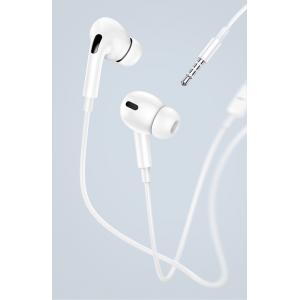 USAMS earphones με μικρόφωνο EP-41, 3.5mm, 10mm, 1.2m, λευκά | Αξεσουάρ κινητών | elabstore.gr
