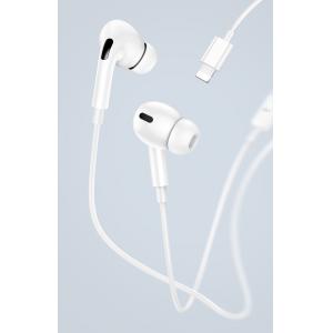 USAMS earphones με μικρόφωνο EP-41, Lightning, 10mm, 1.2m, λευκά | Αξεσουάρ κινητών | elabstore.gr