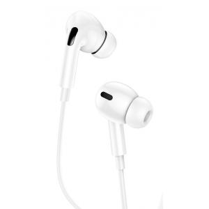 USAMS earphones με μικρόφωνο EP-41, Lightning, 10mm, 1.2m, λευκά | Αξεσουάρ κινητών | elabstore.gr