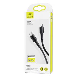 USAMS καλώδιο USB Type-C U43, 5A 100W, PD, 1.2m, μαύρο | Αξεσουάρ κινητών | elabstore.gr