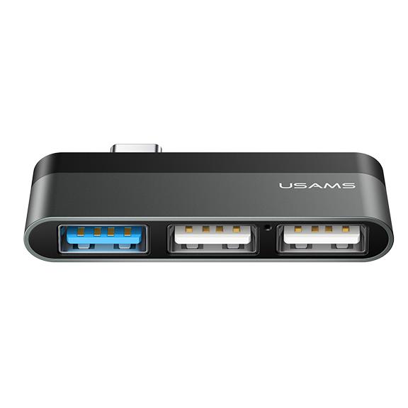 USAMS USB Type-C hub SJ461, 1x USB 3.0, 2x USB 2.0, γκρι | eLabstore.gr USAMS USB Type-C hub SJ461, 1x USB 3.0, 2x USB 2.0, γκρι | Συνοδευτικά PC | elabstore.gr