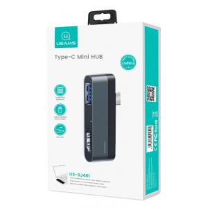 USAMS USB Type-C hub SJ462, 1x USB 3.0, 1x HDMI, 4K, γκρι | eLabstore.gr USAMS USB Type-C hub SJ462, 1x USB 3.0, 1x HDMI, 4K, γκρι | Συνοδευτικά PC | elabstore.gr