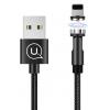 USAMS Καλώδιο USB σε lightning U59, μαγνητικό, περιστρεφόμενο, 1m, μαύρο | Αξεσουάρ κινητών | elabstore.gr