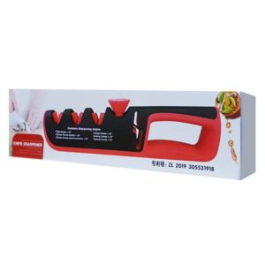 Ακονιστήρι μαχαιριών TOOL-0039, 4 επιπέδων, μαύρο-κόκκινο | Οικιακές & Προσωπικές Συσκευές | elabstore.gr