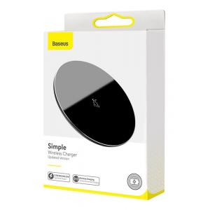 BASEUS ασύρματος φορτιστής Simple WXJK-B01, USB Type-C, 15W, μαύρος | Αξεσουάρ κινητών | elabstore.gr