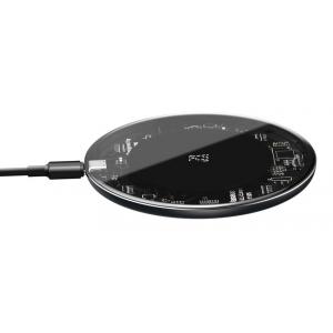 BASEUS ασύρματος φορτιστής Simple WXJK-BA02, USB Type-C, 15W, διάφανος | Αξεσουάρ κινητών | elabstore.gr