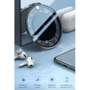 BASEUS ασύρματος φορτιστής Simple WXJK-BA02, USB Type-C, 15W, διάφανος | eLabstore.gr