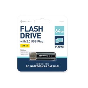 PLATINET USB 2.0 X-DEPO Flash Disk 64GB μαύρο PMFE64B | eLabstore.gr PLATINET USB 2.0 X-DEPO Flash Disk 64GB μαύρο PMFE64B | Περιφερειακά | elabstore.gr