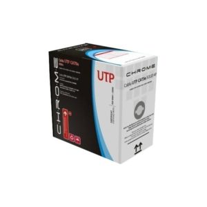 UTP CAT-5 305m Chrome Μονόκλωνο  Pull Out Box Well UTP5E-CCA-305-CHR | Δικτυακά & Τηλεφωνίας | elabstore.gr