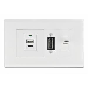 DELOCK module βάση πρίζας Easy 45 81316, 130 x 80 mm, λευκό | Τροφοδοσία Ρεύματος | elabstore.gr