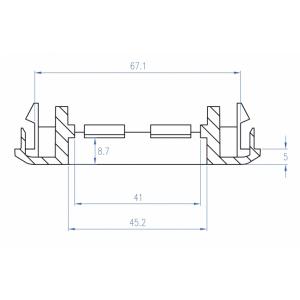 DELOCK module βάση πρίζας Easy 45 81316, 130 x 80 mm, λευκό | Τροφοδοσία Ρεύματος | elabstore.gr