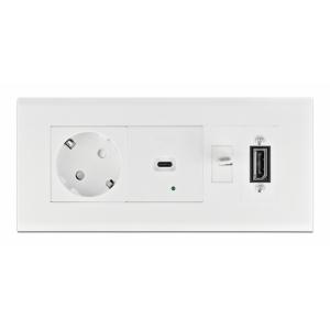 DELOCK module βάση πρίζας Easy 45 81317, 175x80mm, λευκό | Τροφοδοσία Ρεύματος | elabstore.gr