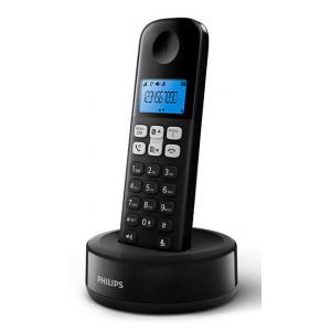 PHILIPS ασύρματο τηλέφωνο D1611B/34, με ελληνικό μενού, μαύρο | Τηλεφωνία | elabstore.gr
