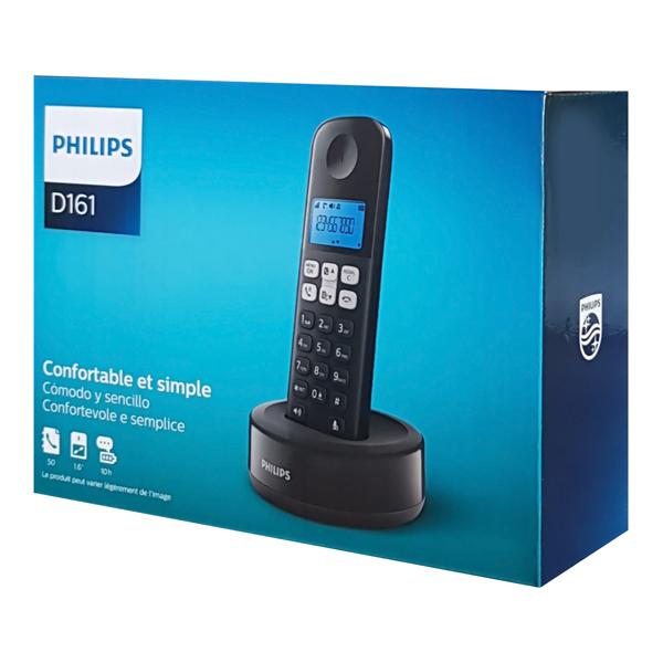 PHILIPS ασύρματο τηλέφωνο D1611B/34, με ελληνικό μενού, μαύρο | eLabstore.gr PHILIPS ασύρματο τηλέφωνο D1611B/34, με ελληνικό μενού, μαύρο | Τηλεφωνία | elabstore.gr