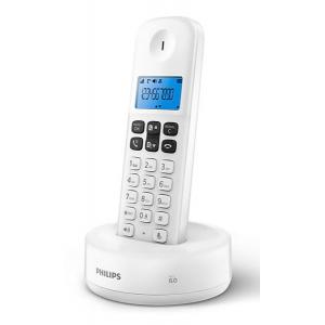 PHILIPS ασύρματο τηλέφωνο D1611B/34, με ελληνικό μενού, λευκό | Τηλεφωνία | elabstore.gr
