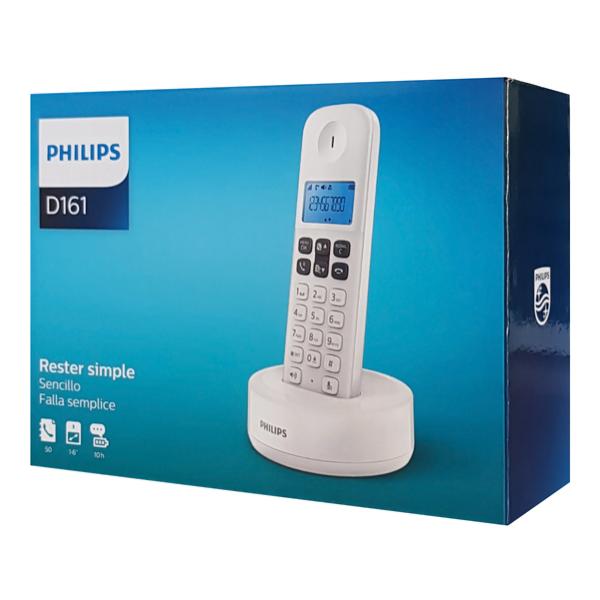 PHILIPS ασύρματο τηλέφωνο D1611B/34, με ελληνικό μενού, λευκό | eLabstore.gr PHILIPS ασύρματο τηλέφωνο D1611B/34, με ελληνικό μενού, λευκό | Τηλεφωνία | elabstore.gr