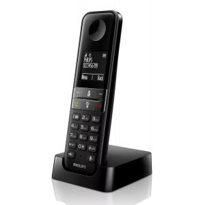PHILIPS ασύρματο τηλέφωνο D4701B/34, με ελληνικό μενού, μαύρο | Τηλεφωνία | elabstore.gr