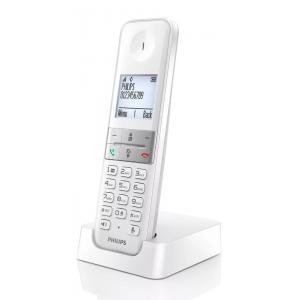 PHILIPS ασύρματο τηλέφωνο D4701W/34, με ελληνικό μενού, λευκό | Τηλεφωνία | elabstore.gr