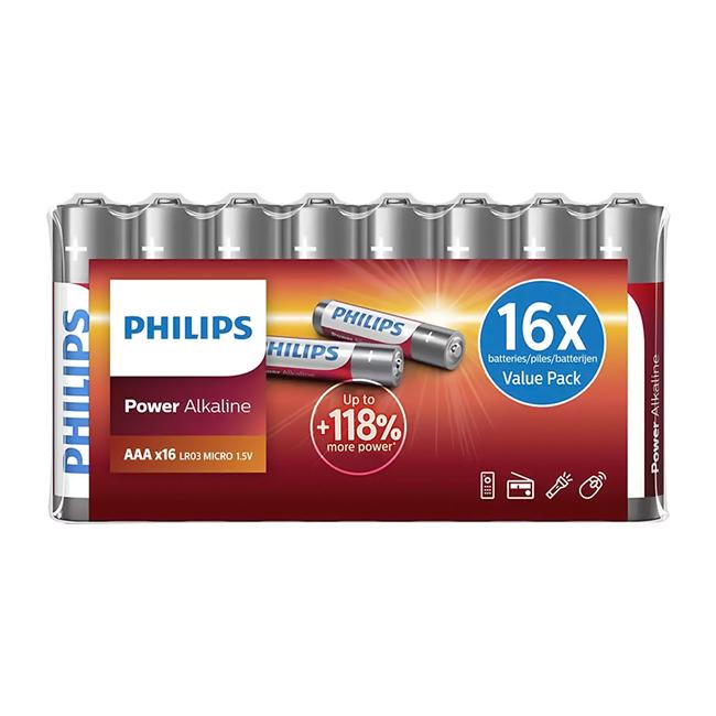 PHILIPS Power αλκαλικές μπαταρίες LR03P16F/10, AAA LR03 1.5V, 16τμχ | eLabstore.gr PHILIPS Power αλκαλικές μπαταρίες LR03P16F/10, AAA LR03 1.5V, 16τμχ | Μπαταρίες | elabstore.gr
