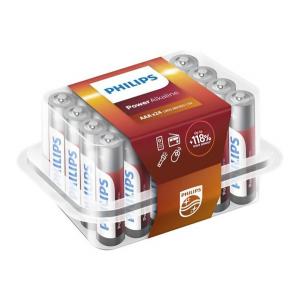 PHILIPS Power αλκαλικές μπαταρίες LR03P24P/10, AAA LR03 1.5V, 24τμχ | Μπαταρίες | elabstore.gr