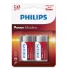 PHILIPS Power αλκαλικές μπαταρίες LR14P2B/05, Baby C LR14 1.5V, 2τμχ | Μπαταρίες | elabstore.gr
