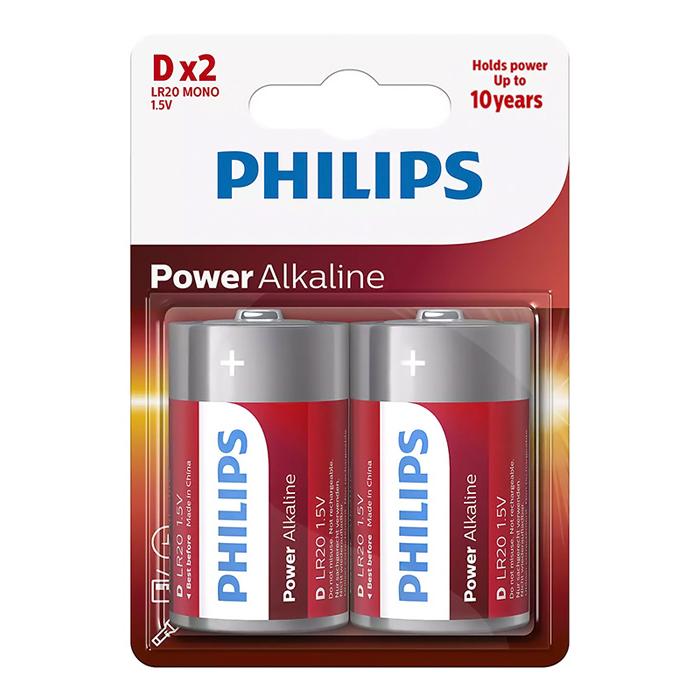 PHILIPS Power αλκαλικές μπαταρίες LR20P2B/10, Mono D LR20 1.5V, 2τμχ | eLabstore.gr PHILIPS Power αλκαλικές μπαταρίες LR20P2B/10, Mono D LR20 1.5V, 2τμχ | Μπαταρίες | elabstore.gr