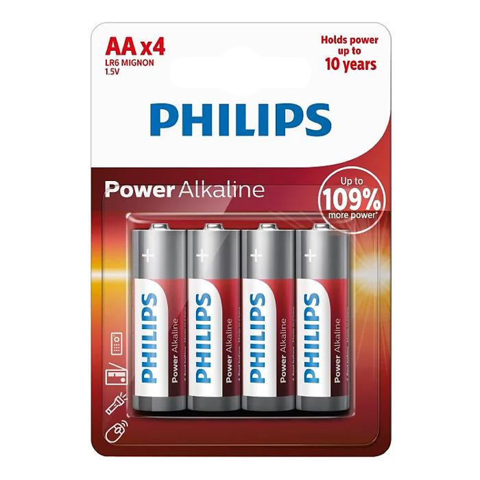 PHILIPS Power αλκαλικές μπαταρίες LR6P4B/10, AA LR6 1.5V, 4τμχ | eLabstore.gr PHILIPS Power αλκαλικές μπαταρίες LR6P4B/10, AA LR6 1.5V, 4τμχ | Μπαταρίες | elabstore.gr