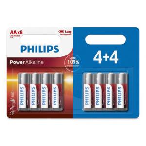 PHILIPS Power αλκαλικές μπαταρίες LR6P8BP/10, AA LR6 1.5V, 8τμχ | Μπαταρίες | elabstore.gr