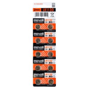 MAXELL αλκαλικές μπαταρίες ρολογιού LR1130, 1.5V, 10τμχ | Μπαταρίες | elabstore.gr