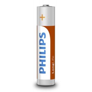 PHILIPS LongLife Zinq chloride μπαταρίες R03L4B/10 AAA R03 Micro, 4τμχ | Μπαταρίες | elabstore.gr