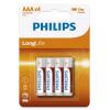 PHILIPS LongLife Zinq chloride μπαταρίες R03L4B/10 AAA R03 Micro, 4τμχ | Μπαταρίες | elabstore.gr