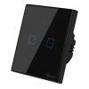 SONOFF smart διακόπτης ΤΧ-T3EU2C, αφής, διπλός, μαύρος | Οικιακές & Προσωπικές Συσκευές | elabstore.gr