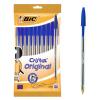 BIC στυλό διαρκείας Cristal με μύτη 1mm, μπλε, 10τμχ | Αναλώσιμα - Είδη Γραφείου | elabstore.gr